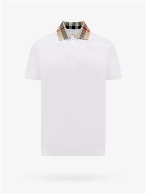 polo burberry bianca|burberry white polo shirt men's.